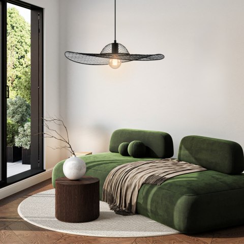 Lampa wisząca DECO designerska - czarny klosz kapelusz - nowoczesne oświetlenie salonu i sypialni E27
