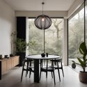 MELLOW lampa wisząca czarny 1x40W E27 abażur mist 52 czarny kula