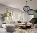 MELLOW lampa wisząca czarny 1x40W E27 abażur mist 52 czarny kula