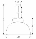 ROZANO lampa wisząca biały 1x40W E27 abażur kwiatowy