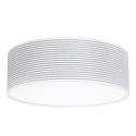 KIDDY lampa sufitowa plafon dziecięca 2x40W E27 biały abażur tkanina 38 cm wzór paski niebieskie pokój dziecka chłopca nowoczesn