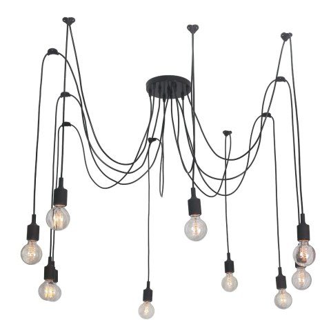 Light Prestige Lampa wisząca Soleto czarna 10xE27