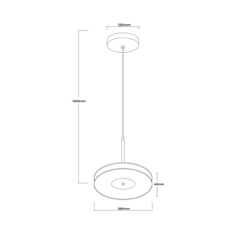Light Prestige Wisząca lampa duża Casy dymna LED CCT