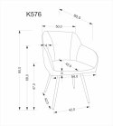 K576 krzesło popielaty
