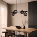 Kama lampa wisząca czarny+złoty 4x28W G9 klosz grafitowy