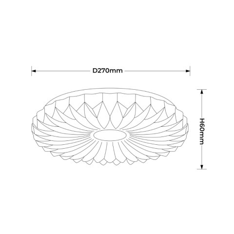 Light Prestige Plafon Zivora 26 cm biały LED 4000K