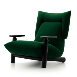 Fotel Skien ML Velvet nowoczesny do salonu Beżowy (SWAN-01) Wiśnia