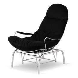 Nowoczesny fotel bujany Dalby XZ Czarny designerski do salonu