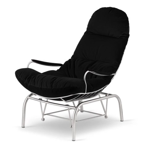 Nowoczesny fotel bujany Dalby XZ Czarny designerski do salonu