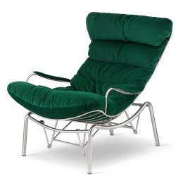 Designerski fotel bujany Granna butelkowy XZ SWAN-16 - elegancki fotel lounge do nowoczesnych wnętrz