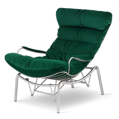 Designerski fotel bujany Granna butelkowy XZ SWAN-16 - elegancki fotel lounge do nowoczesnych wnętrz