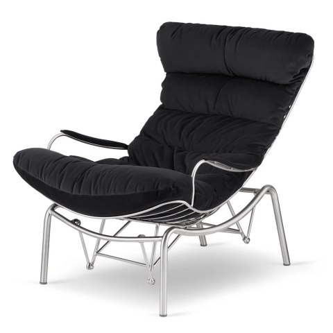 Designerski fotel bujany Granna ciemnoszary XZ SWAN-13 - stylowy fotel lounge z funkcją kołysania do salonu i na taras