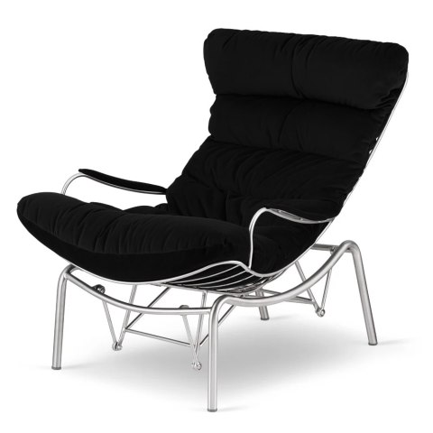 Fotel salonowy premium Granna bujany XZ czarny velvet YA2313-20 - komfortowy fotel relaksacyjny z funkcją kołysania