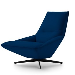 Fotel wypoczynkowy Hofors ML Velvet ciemnogranatowy - obrotowy fotel wypoczynkowy do salonu