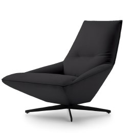Fotel wypoczynkowy Hofors ML Velvet ciemnoszary - obrotowy fotel wypoczynkowy do salonu