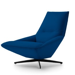 Fotel wypoczynkowy Hofors ML Velvet granatowy - obrotowy fotel wypoczynkowy do salonu