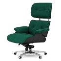 Fotel Biurowy Lucera XL w stylu Lounge Chair Velvet Czarny dąb Butelkowy (SWAN-16) Butelkowy (SWAN-16)