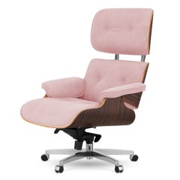 Fotel Biurowy Lucera XL w stylu Lounge Chair Velvet Ebony Pudrowy róż (SWAN-40) Pudrowy róż (SWAN-40)