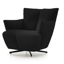 Fotel Molde ML Velvet nowoczesny Czarny (Bluvel-19) Czarny (Bluvel-19)