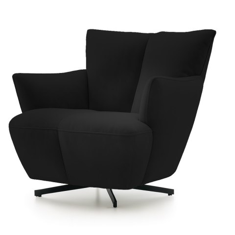 Fotel Molde ML Velvet nowoczesny Czarny (Bluvel-19) Czarny (Bluvel-19)