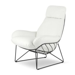 Fotel Svar skórzany XZ Biały Skóra naturalna