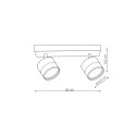 Light Prestige Spot Kendal 2 transparetny / biały GX53