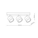Light Prestige Spot Kendal 3 transparetny / biały GX53