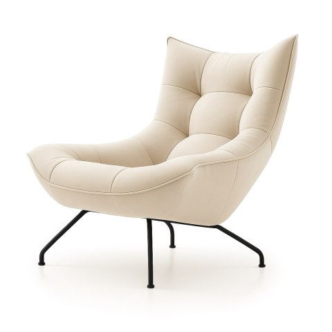 Fotel Vansbro ML fotel salonowy beżowy velvet SWAN-01, elegancja i komfort