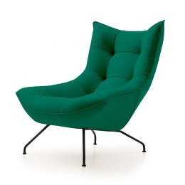 Fotel Vansbro ML butelkowy SWAN-16, fotel nowoczesny do salonu, velvet premium