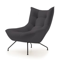 Fotel Vansbro ML velvet ciemnoszary SWAN-13, stylowy fotel relaksacyjny do salonu