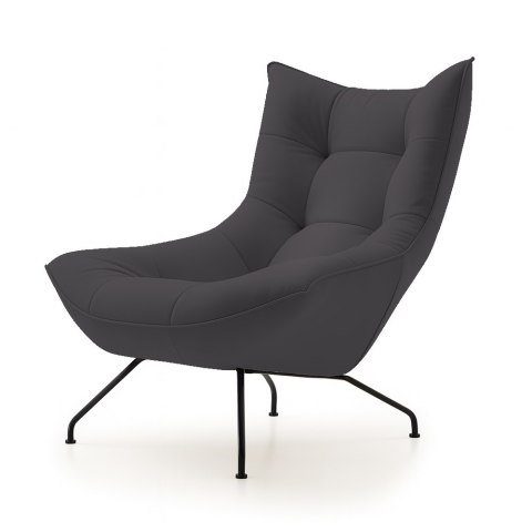 Fotel Vansbro ML velvet ciemnoszary SWAN-13, stylowy fotel relaksacyjny do salonu