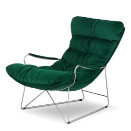 Designerski fotel Granna XZ Butelkowy Velvet - komfortowy i elegancki