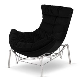 Designerski fotel Hoor XZ Czarny - bujany fotel lounge do salonu i sypialni