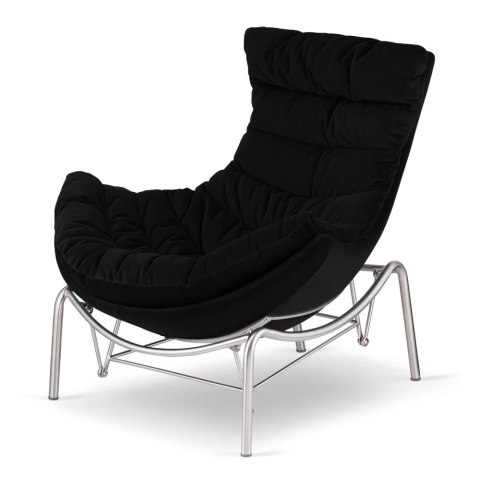 Designerski fotel Hoor XZ Czarny - bujany fotel lounge do salonu i sypialni