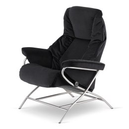 Stylowy fotel Kijar XZ ciemnoszary velvet SWAN-13 - elegancki fotel salonowy premium