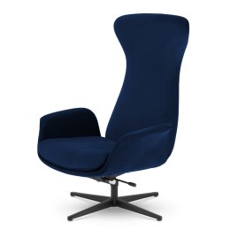 Fotel Kirke XZ SWAN-18 - stylowy fotel w kolorze ciemnogranatowym z funkcją odchylania