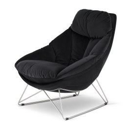 Nowoczesny fotel Sala XZ Ciemnoszary - tapicerowany, ergonomiczny i stylowy
