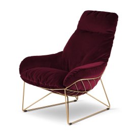 Fotel Skara XZ Bordowy SWAN-14 - elegancki fotel wypoczynkowy do salonu