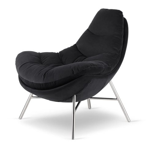 Designerski fotel Sore XZ Ciemnoszary - komfortowy fotel tapicerowany do salonu
