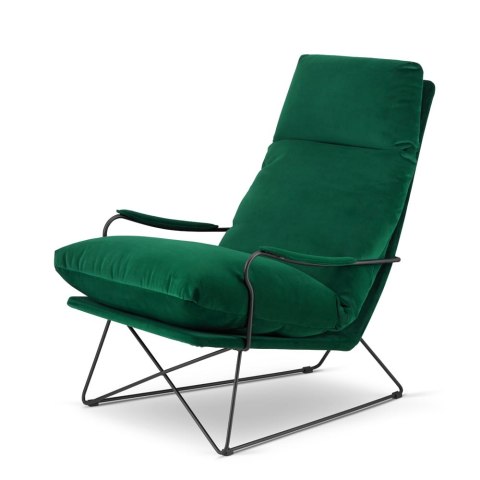 Tarn XZ Butelkowy Velvet - elegancki fotel lounge do domu i biura