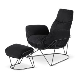 Fotel Vang XZ Ciemnoszary z Podnóżkiem - Luksusowy Komfort i Ponadczasowy Design