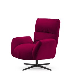 Fotel rozkładany Visby bordowy velvet - stylowy fotel wypoczynkowy premium