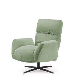 Fotel Visby jasnozielony velvet - stylowy fotel wypoczynkowy premium