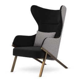 Fotel Classy Ciemnoszary - Designerski Uszak Tapicerowany do Wypoczynku