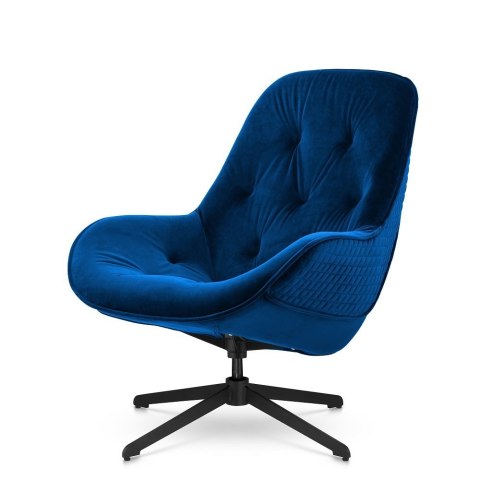 Fotel Colteno velvet granatowy - obrotowy, nowoczesny i elegancki