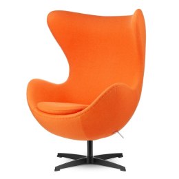 Fotel Egg Premium Pomarańczowy Kaszmir Treviso - obrotowy fotel do salonu i biura