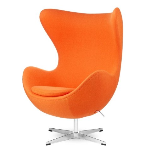 Fotel Egg Jajo Premium Jasnopomarańczowy Treviso - elegancki mebel wypoczynkowy do wnętrz nowoczesnych