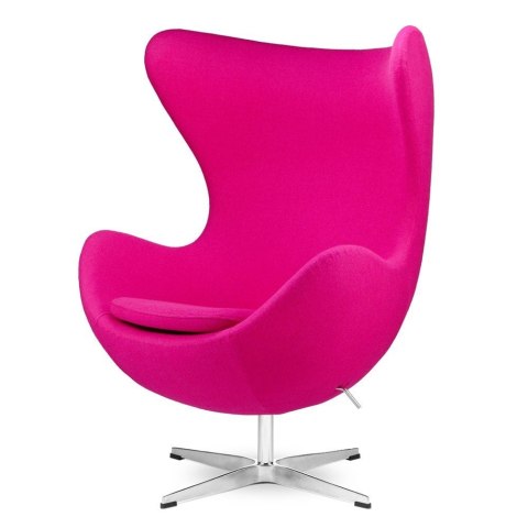 Nowoczesny fotel Egg Jajo kaszmir Treviso różowy - do salonu, bujany i obrotowy