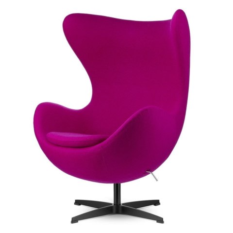 Fotel Egg Jajo Różowy Treviso - Kaszmir Premium, Funkcja Bujania, Obrotowy 360°