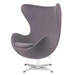 Egg Jajo Premium szarofioletowy - elegancki fotel wypoczynkowy do wnętrz nowoczesnych